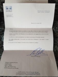 Le courrier de l'Assemblée Nationale.